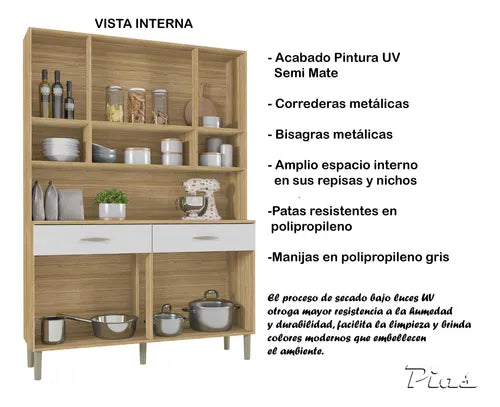 Aparador Kit Cocina Modular Alacena Bajo Mesada! Pintura Uv